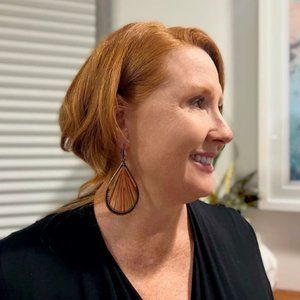 Multicolor Thread Teardrop Earrings